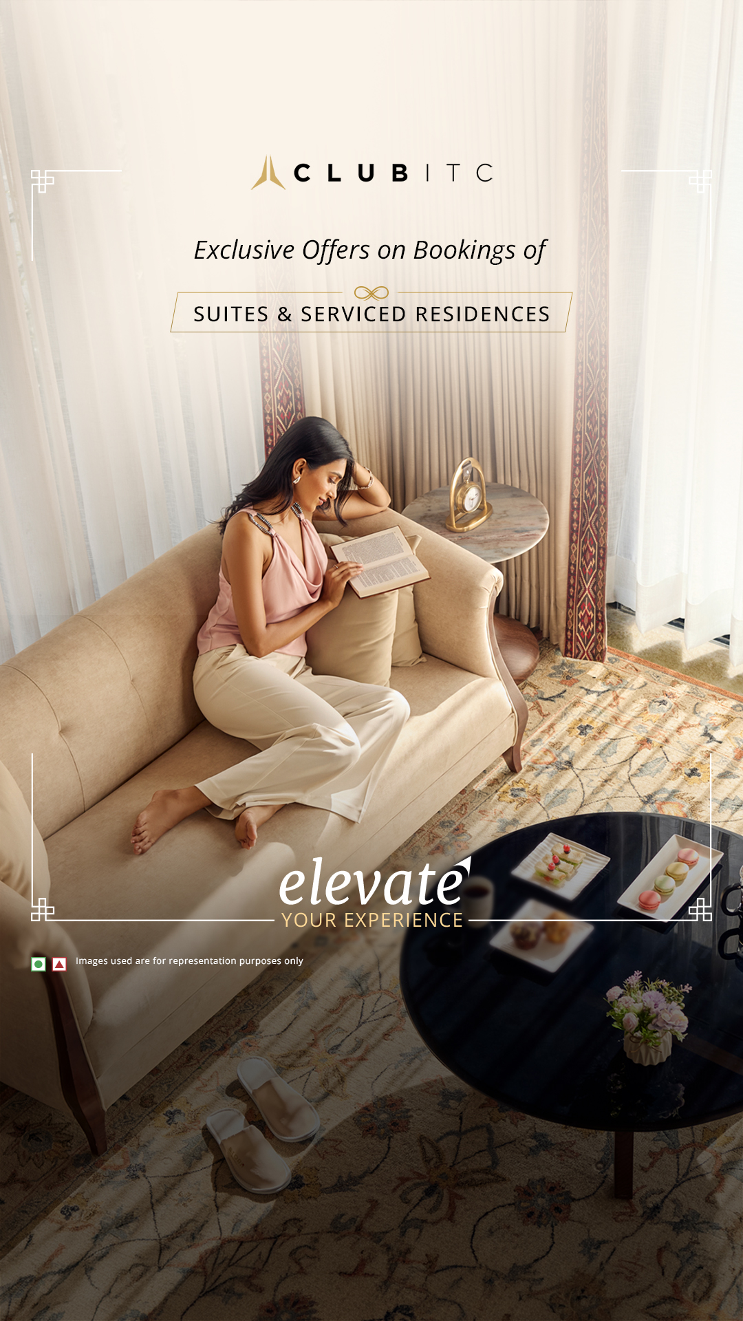 ITC Hotels Facebook ad: From complimentary airport pickups, to exclusive dining…