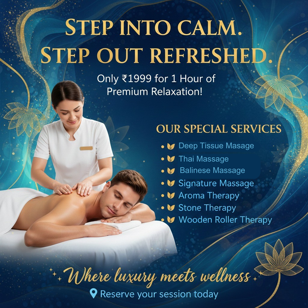 Lexus luxury lounge spa Facebook ad: Refresh your body.