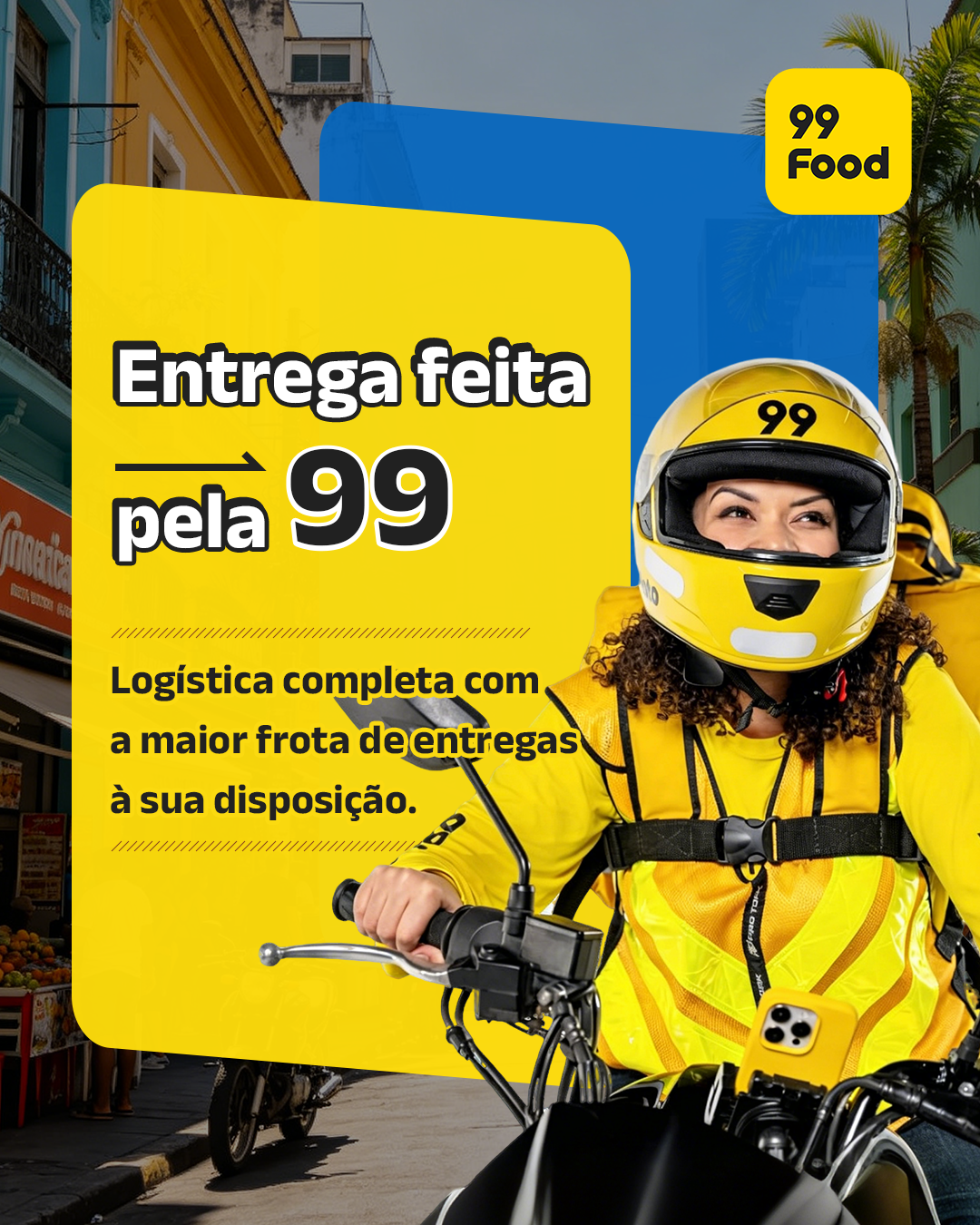 Vou de 99 Facebook ad: Cadastre seu restaurante agora