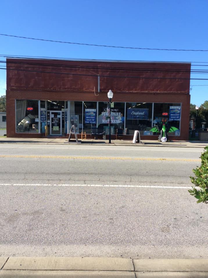 Oakboro Furniture & Mattress Facebook ad: Locally owned and operated small furniture and mattress…