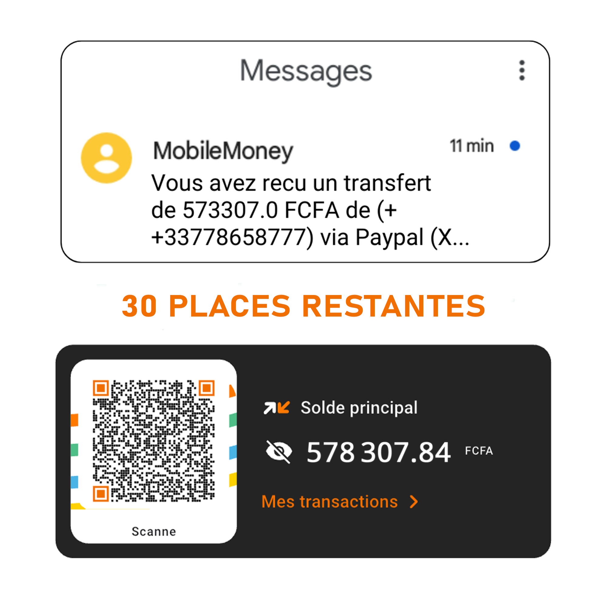 Liberté Digitale Afrique Facebook ad: Tentez de recevoir 874€ via notre campagne de promotionnel