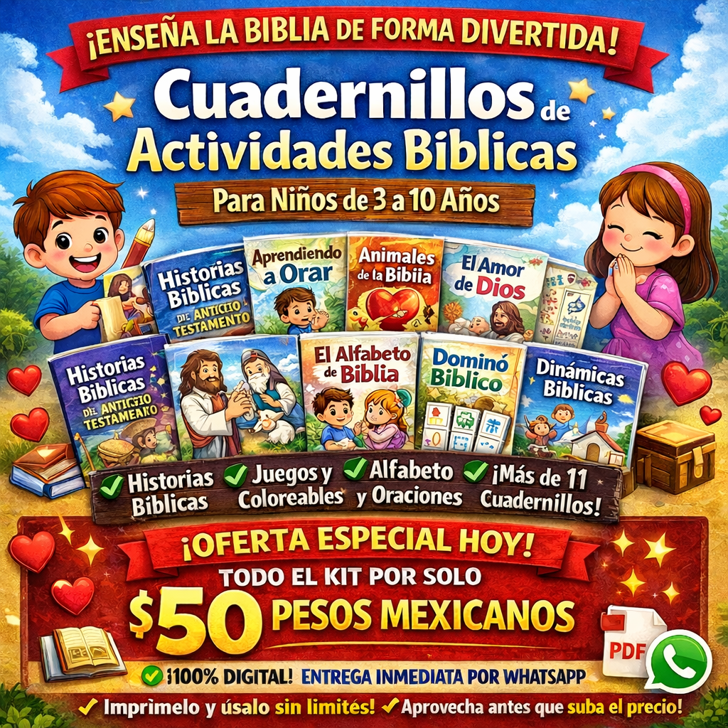 Madre Primeriza Org Facebook ad: Enseña la Biblia a tus hijos… ¡jugando y divirtiéndose!