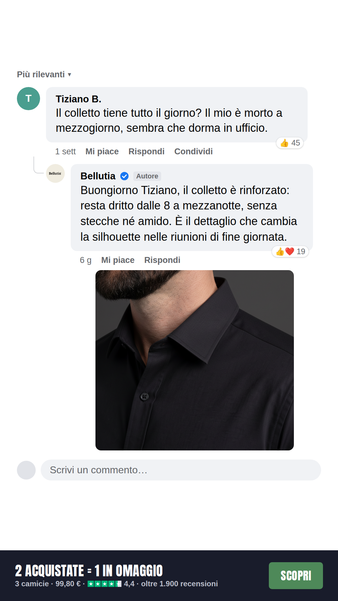 Bellutia Italia Facebook ad