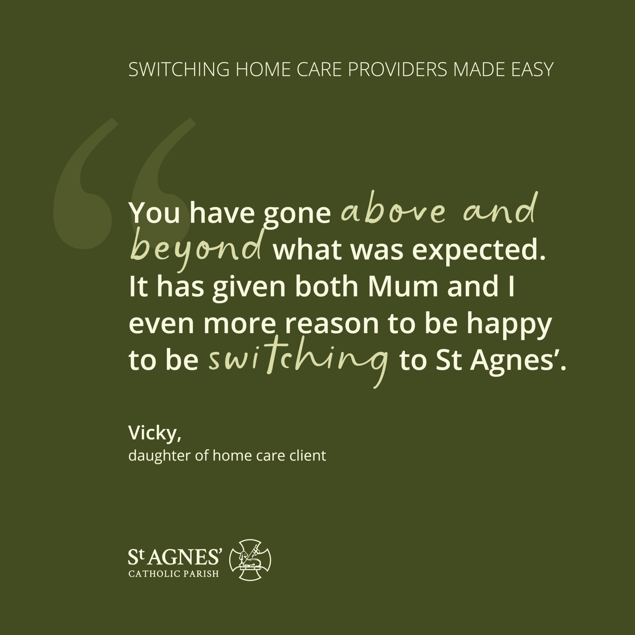 St Agnes' Catholic Parish Facebook ad: You deserve care that puts your needs first.
