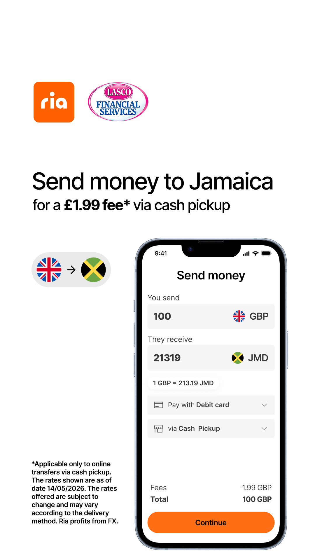 Ria Money Transfer Facebook ad