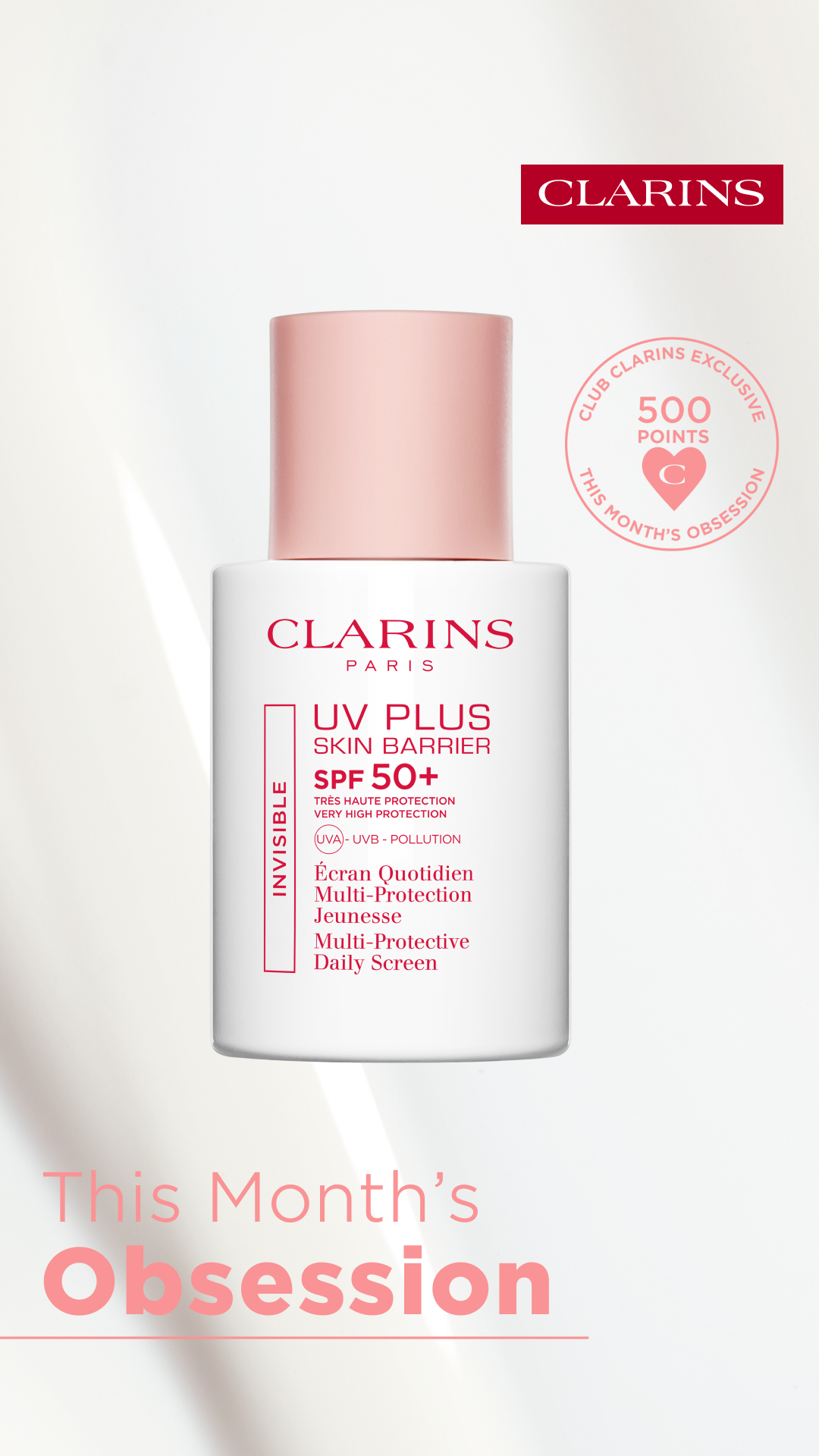 Clarins Facebook ad from Jun 2, 2026