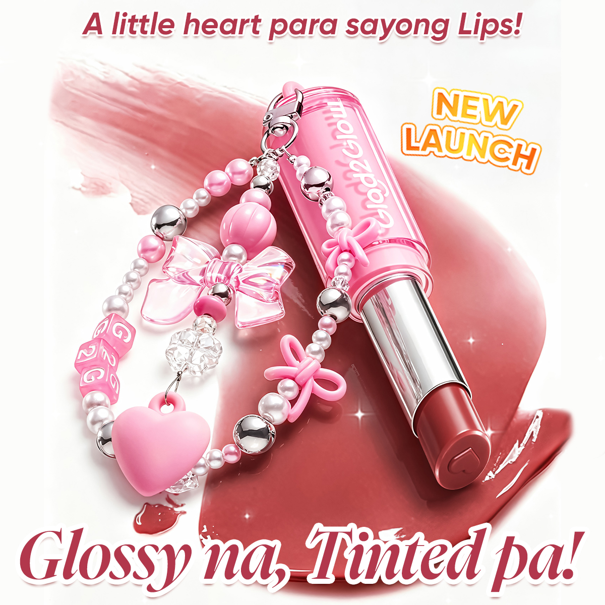 Glad2Glow.Philippines Facebook ad: Wear your glow! The trendiest lip balm is here!