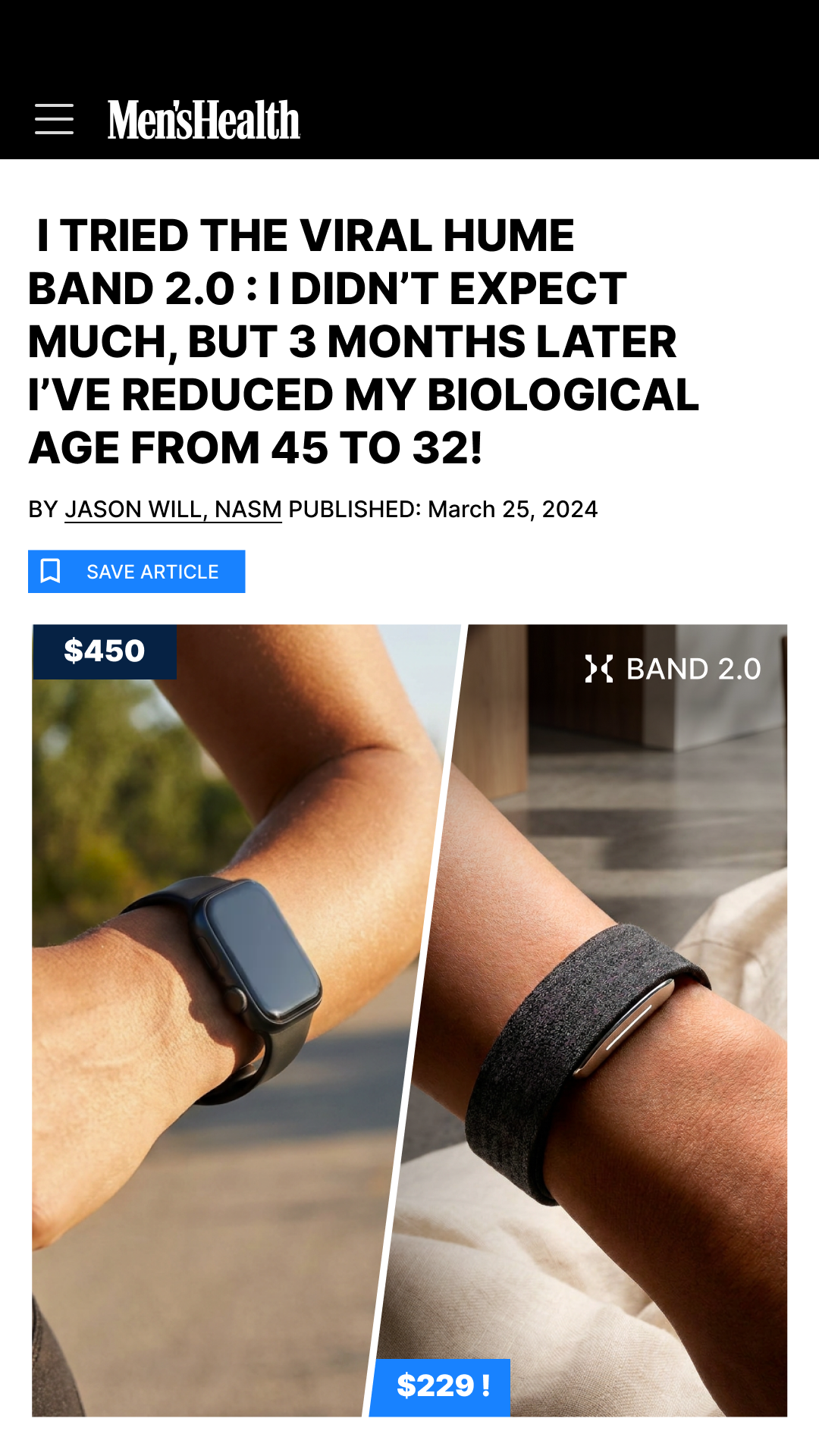 Hume Health Facebook ad