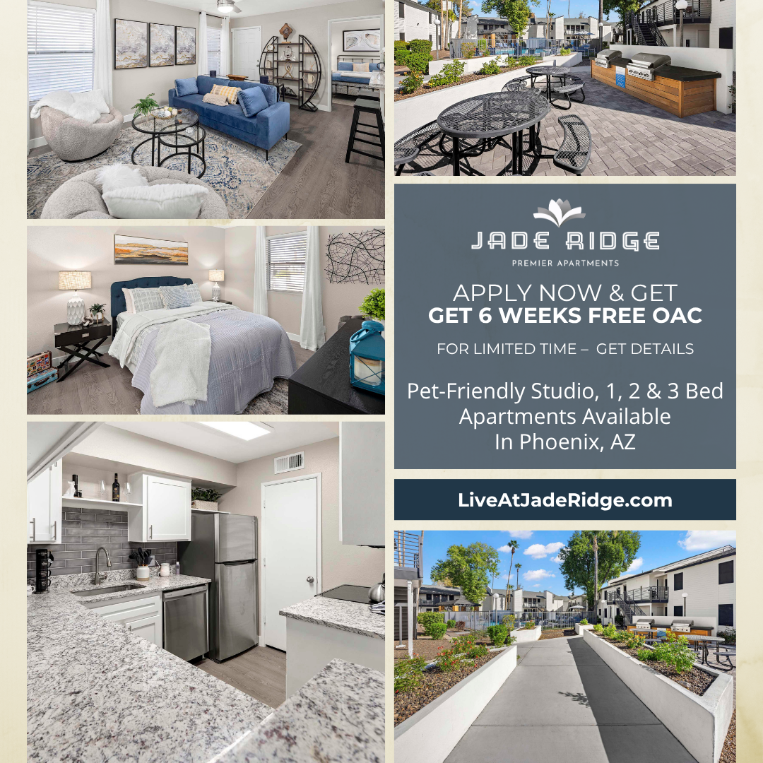 Jade Ridge Apartments Facebook ad from May 28, 2026