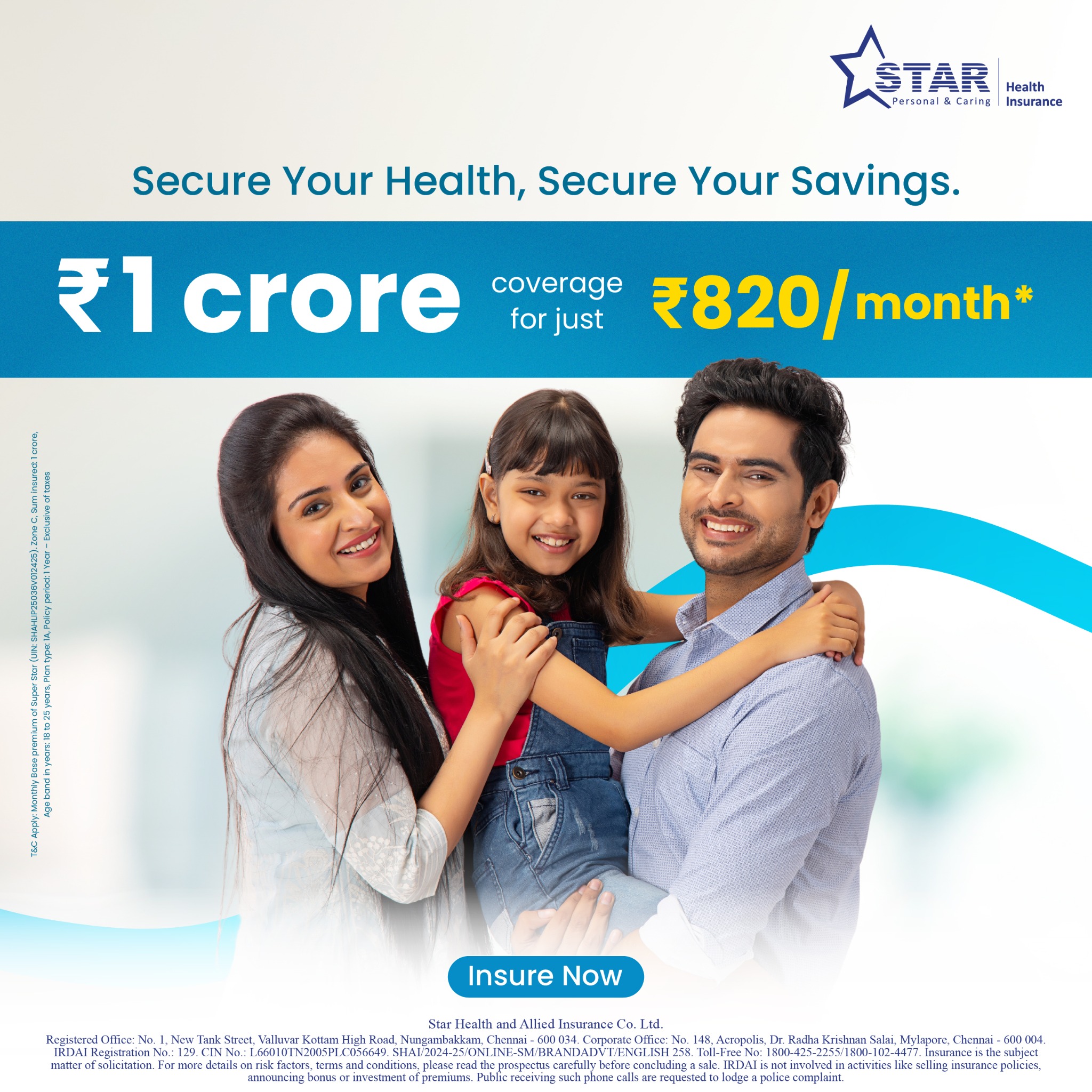 Star Health And Allied Insurance Facebook ad: Personalised Health Coverage for Every Stage of Life.