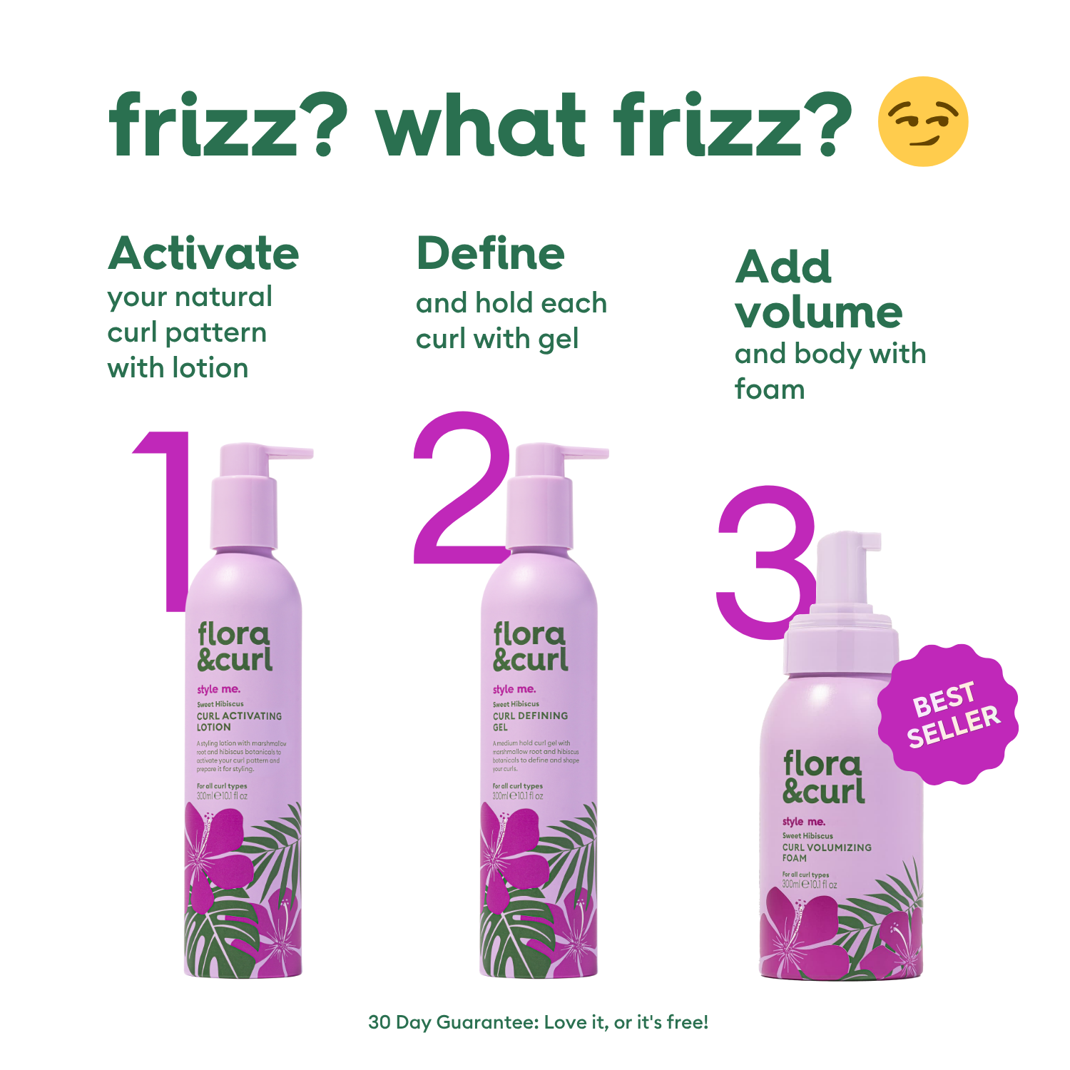 Flora & Curl Haircare Facebook ad