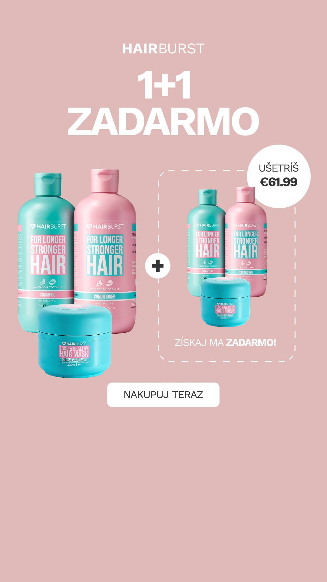 Hairburst SK.CZ Facebook ad