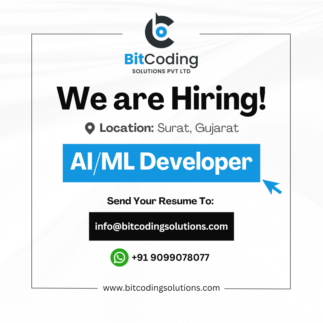 Bitcoding Solutions Facebook ad: We're Hiring: AI/ML Developer