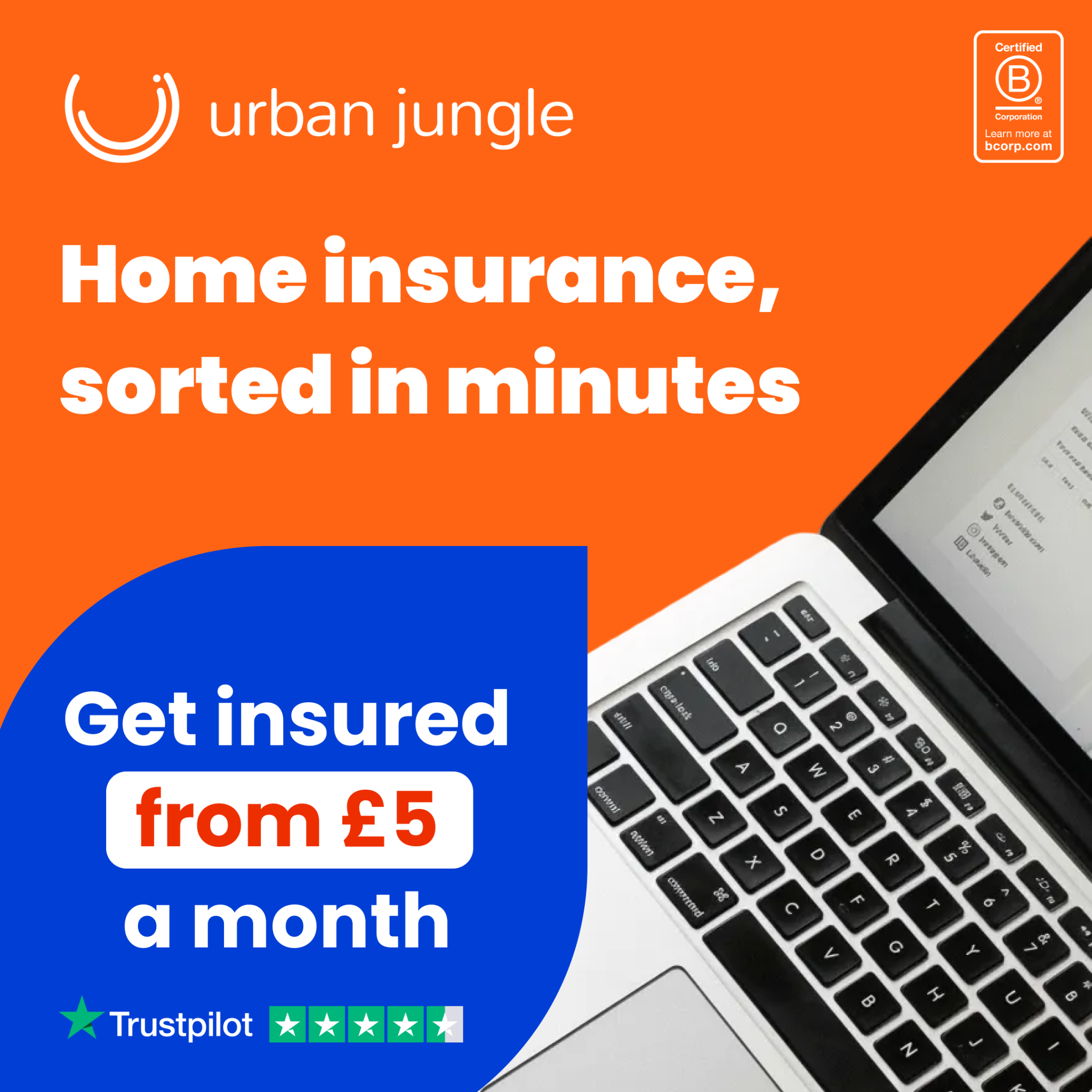 Urban Jungle Insurance Facebook ad
