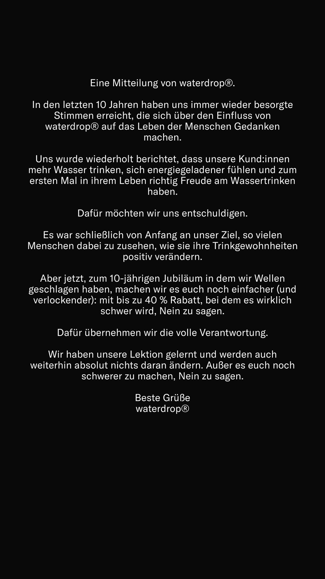 waterdrop Facebook ad