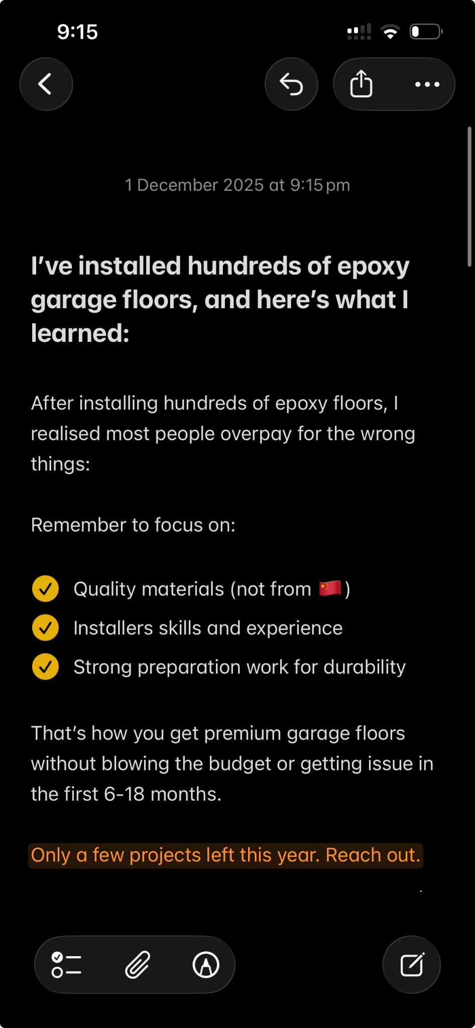 FlakeForge Flooring Facebook ad from Dec 2, 2025
