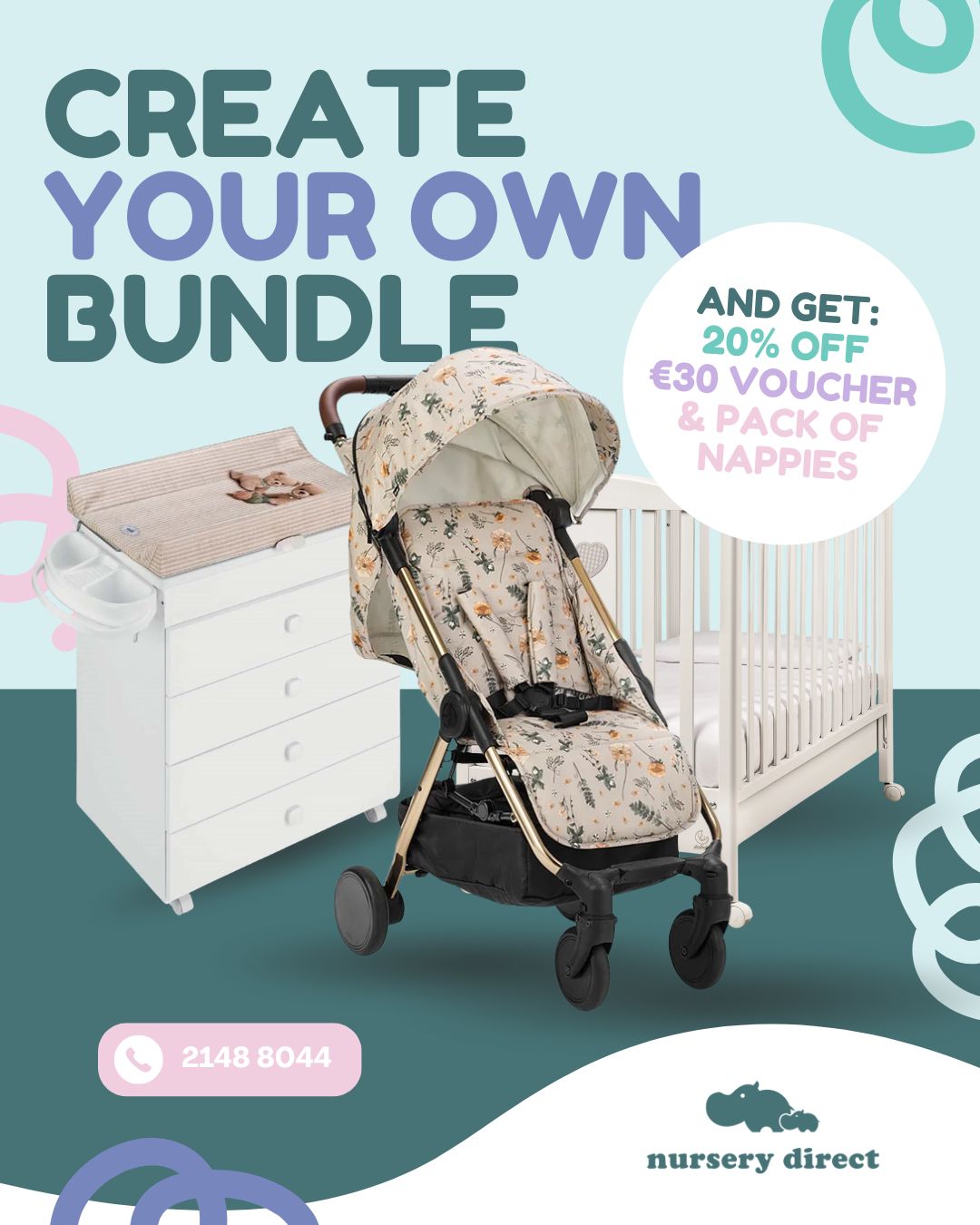 Nursery Direct Facebook ad: Your baby essentials, your way