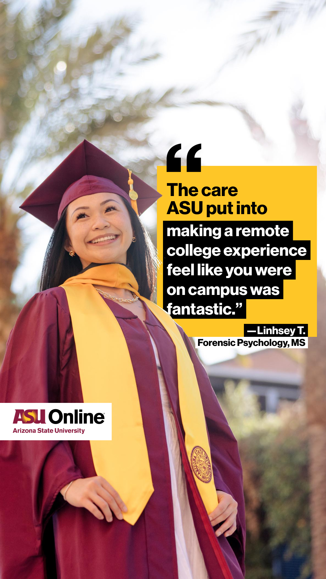 ASU Online Facebook ad