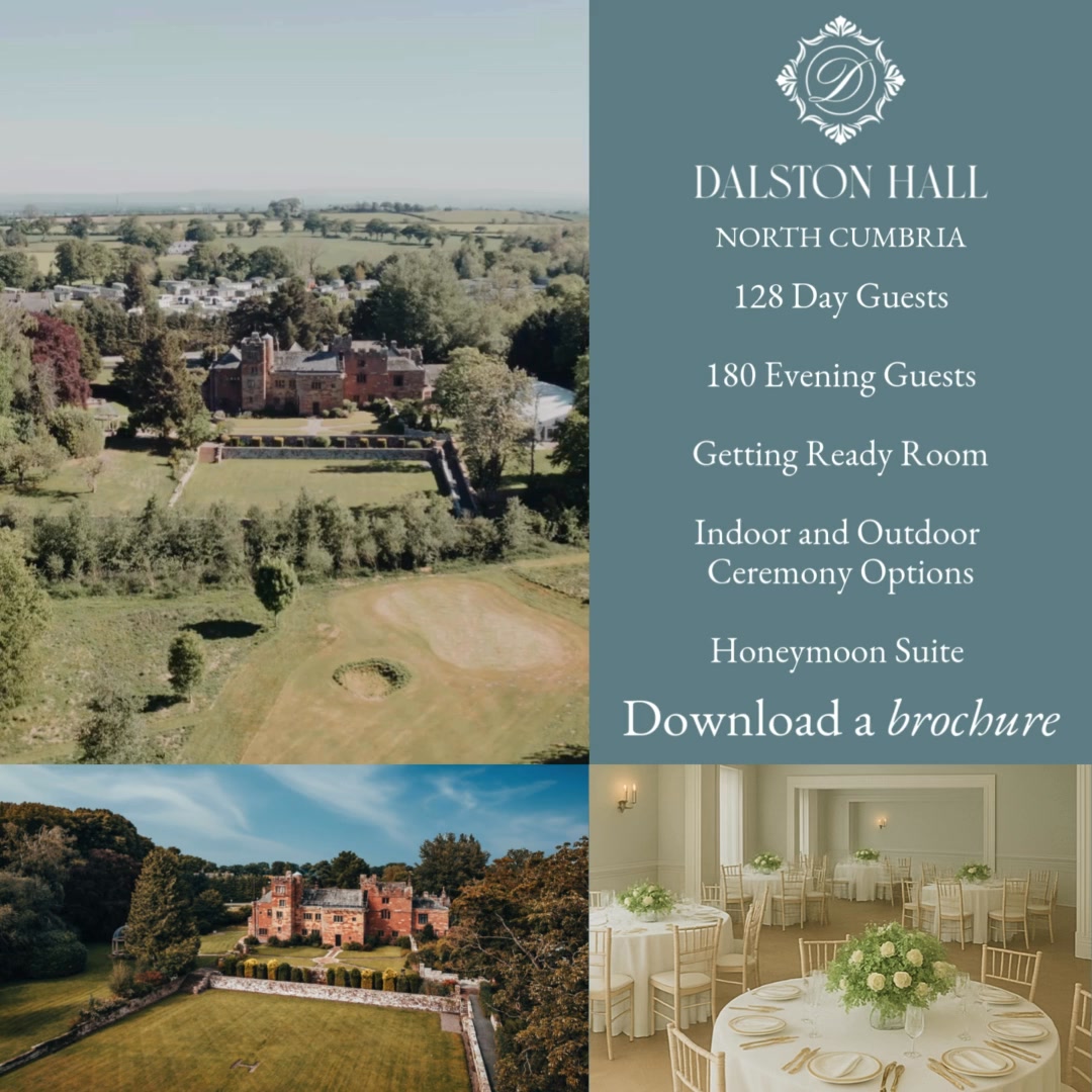 Dalston Hall Facebook ad: Landscaped gardens, timeless ceremony spaces