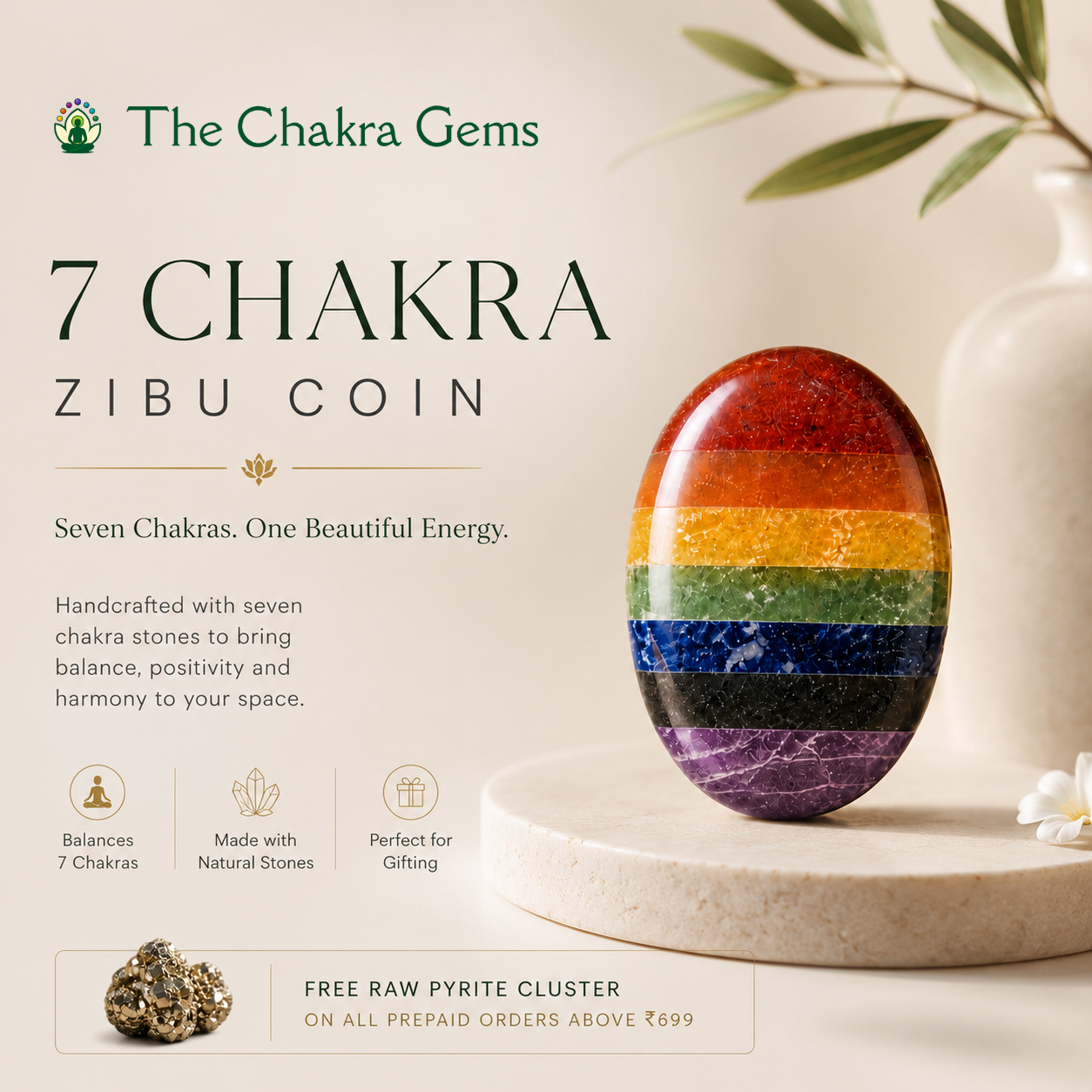 The Chakra Gems Facebook ad: Divine Healing Collection at ₹399