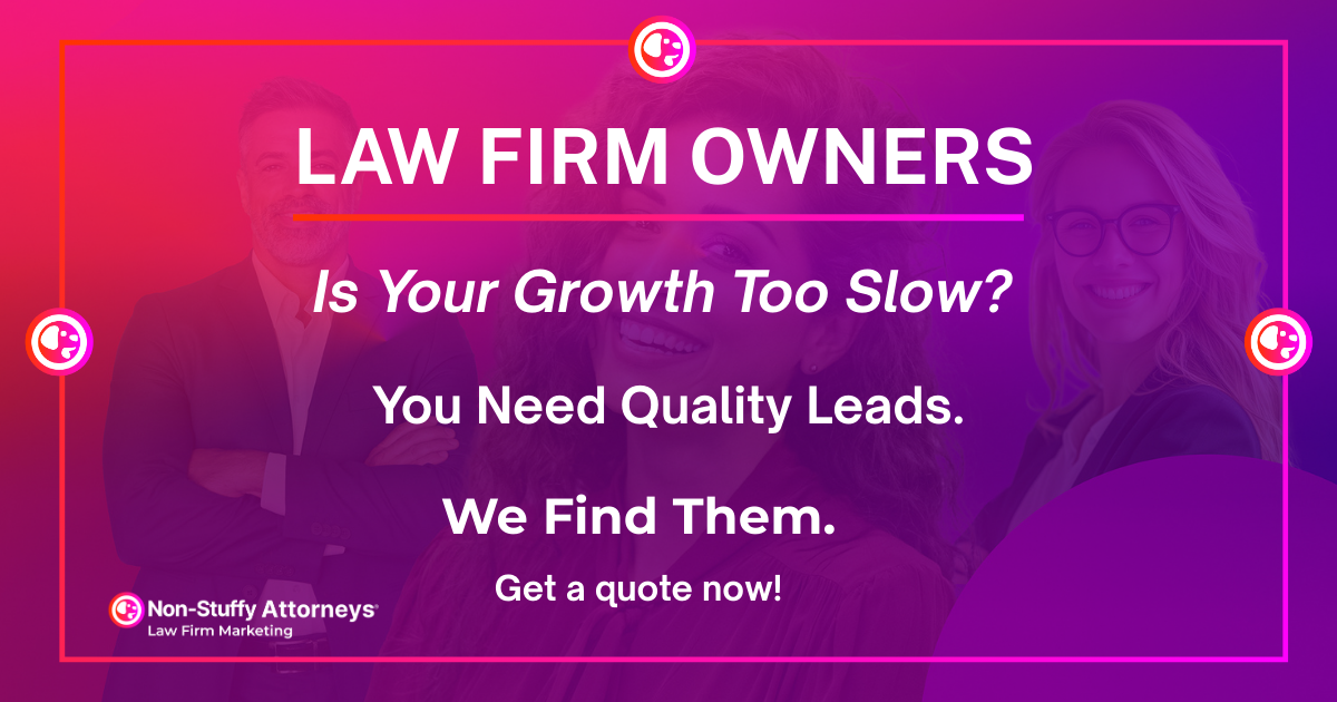 Non-Stuffy Attorneys Facebook ad: Discover Law Firm Leads Solutions
