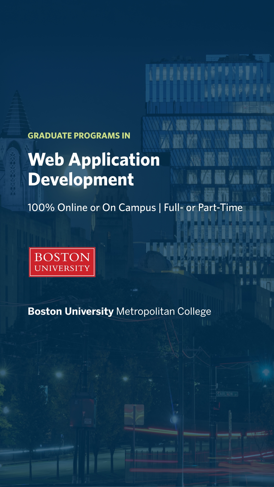 Boston University Computer Science & IT Programs Facebook ad