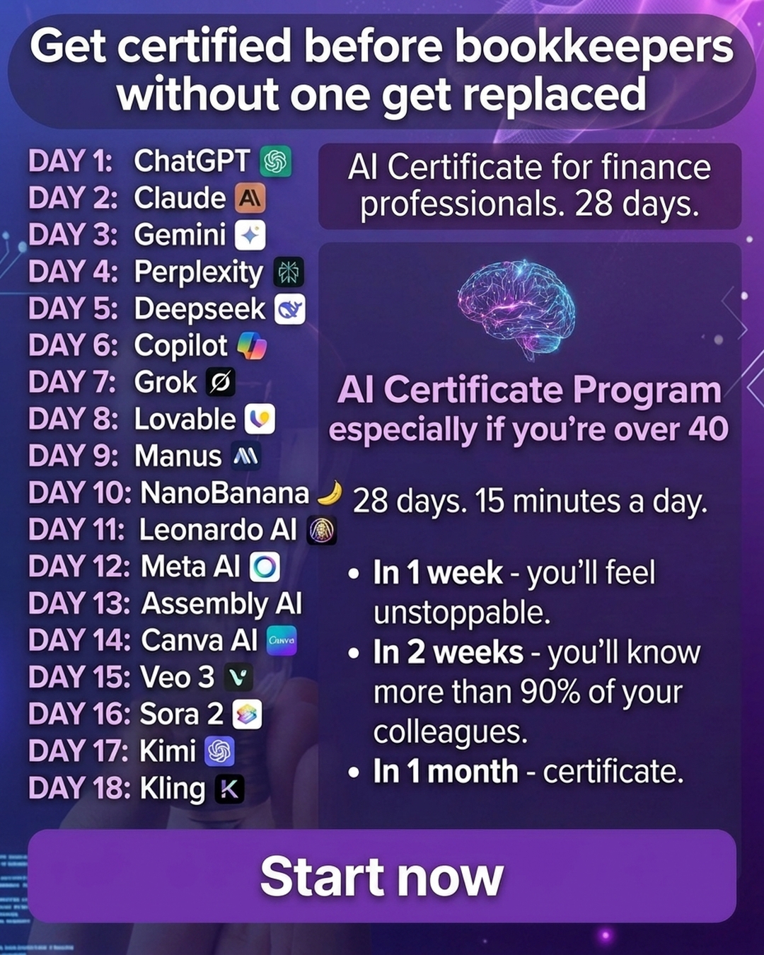 AI Weekly Facebook ad