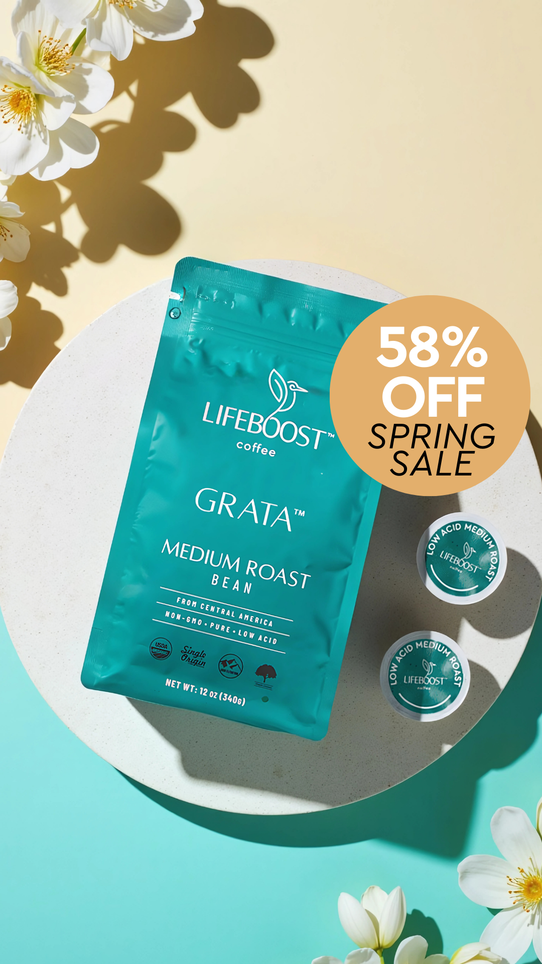 Lifeboost Coffee Facebook ad