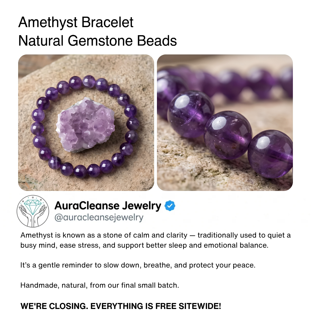 AuraCleanse Jewelry Facebook ad: Everything For Free