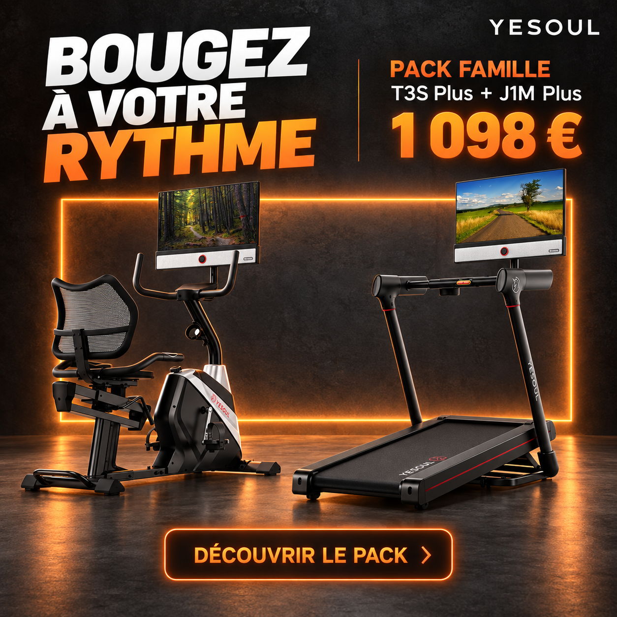 Yesoul Fitness France Facebook ad: Cet été, offrez à votre famille un espace fitness à…