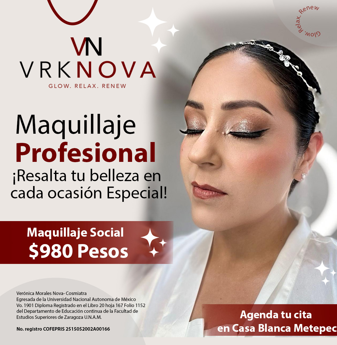 VRK NOVA Facebook ad: ¡Agenda ahora!