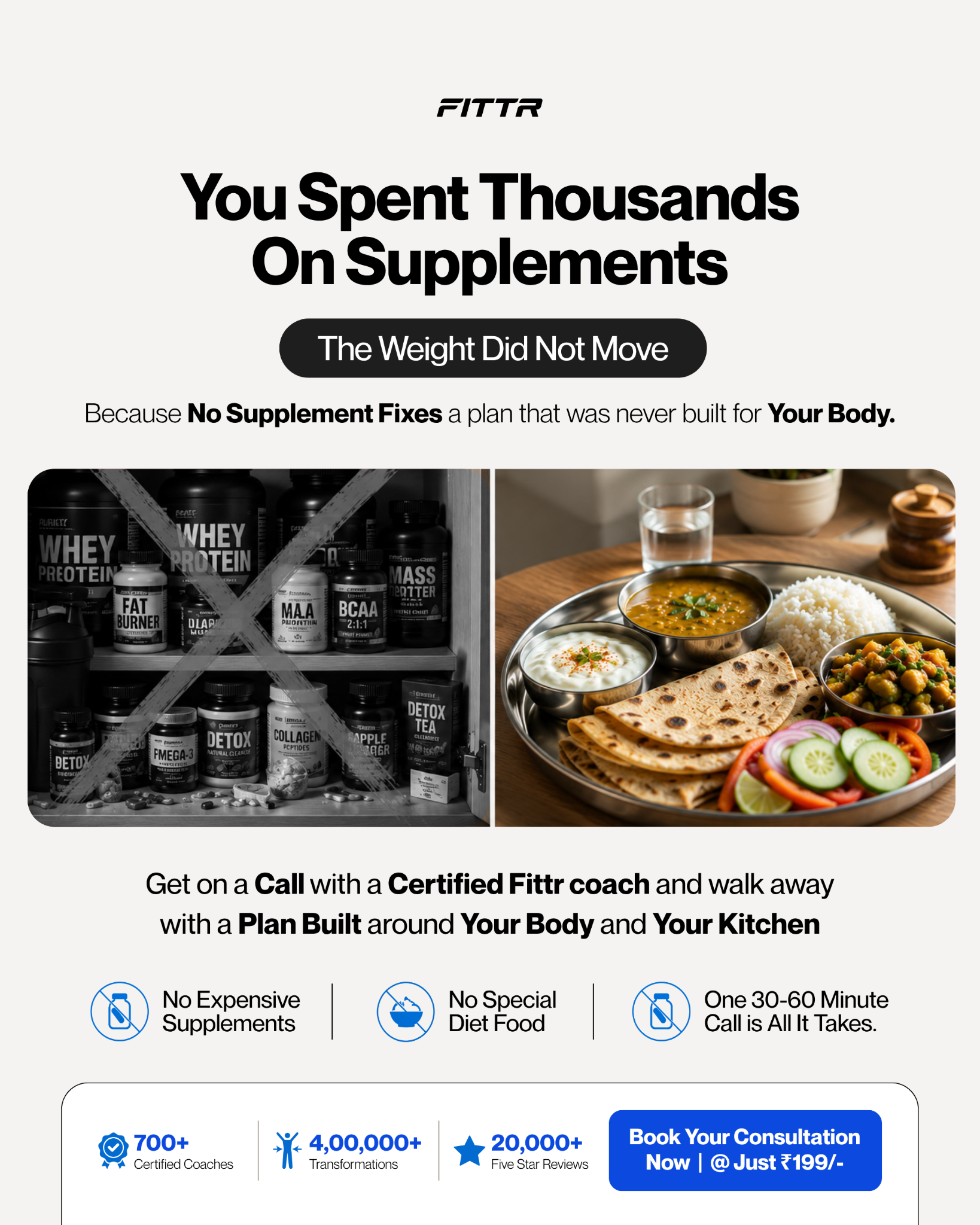 FITTR Facebook ad