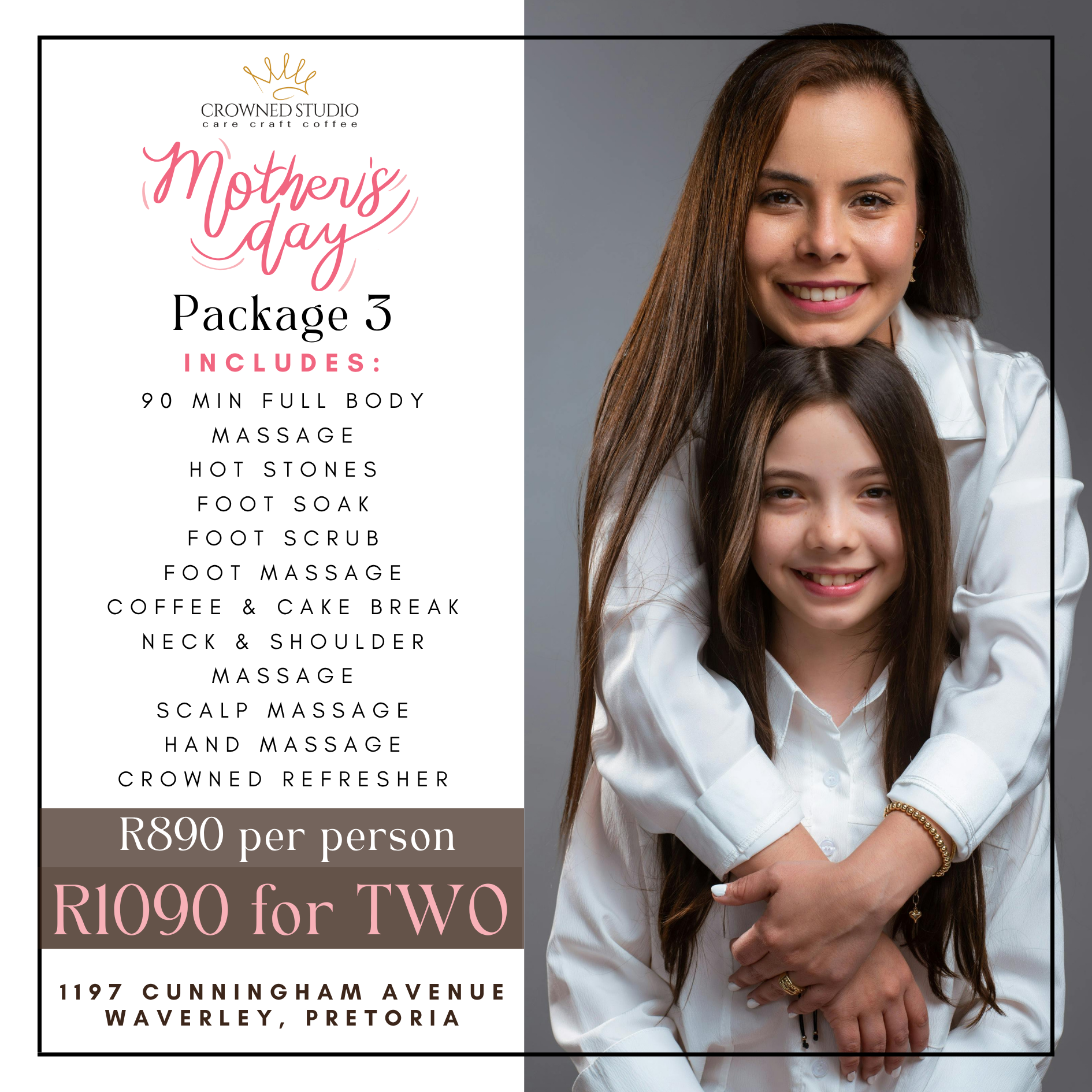 Crowned Salon & Spa - Pretoria Facebook ad: SPECIAL - April to July
