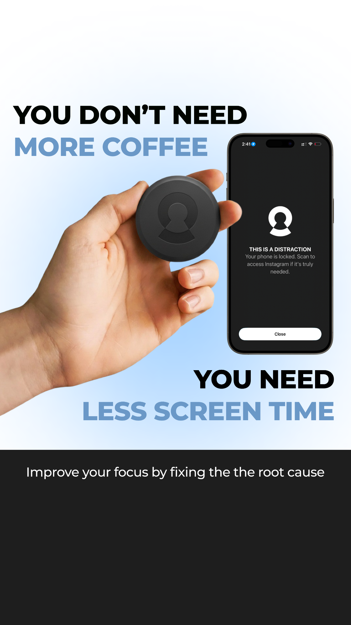 NowLocked - Less Screen Time Facebook ad