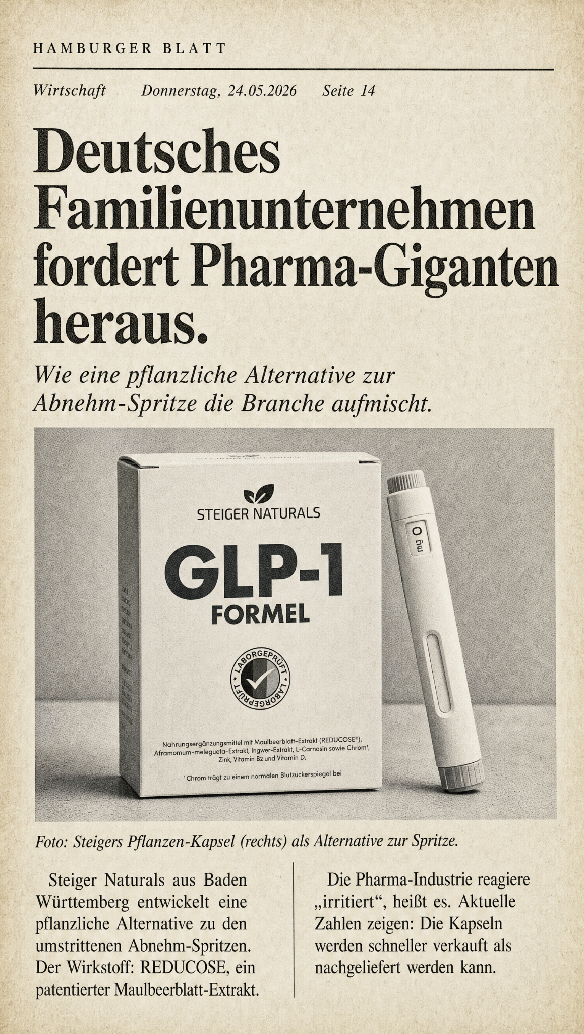 Deutsches Gesundheitsportal Facebook ad from May 28, 2026