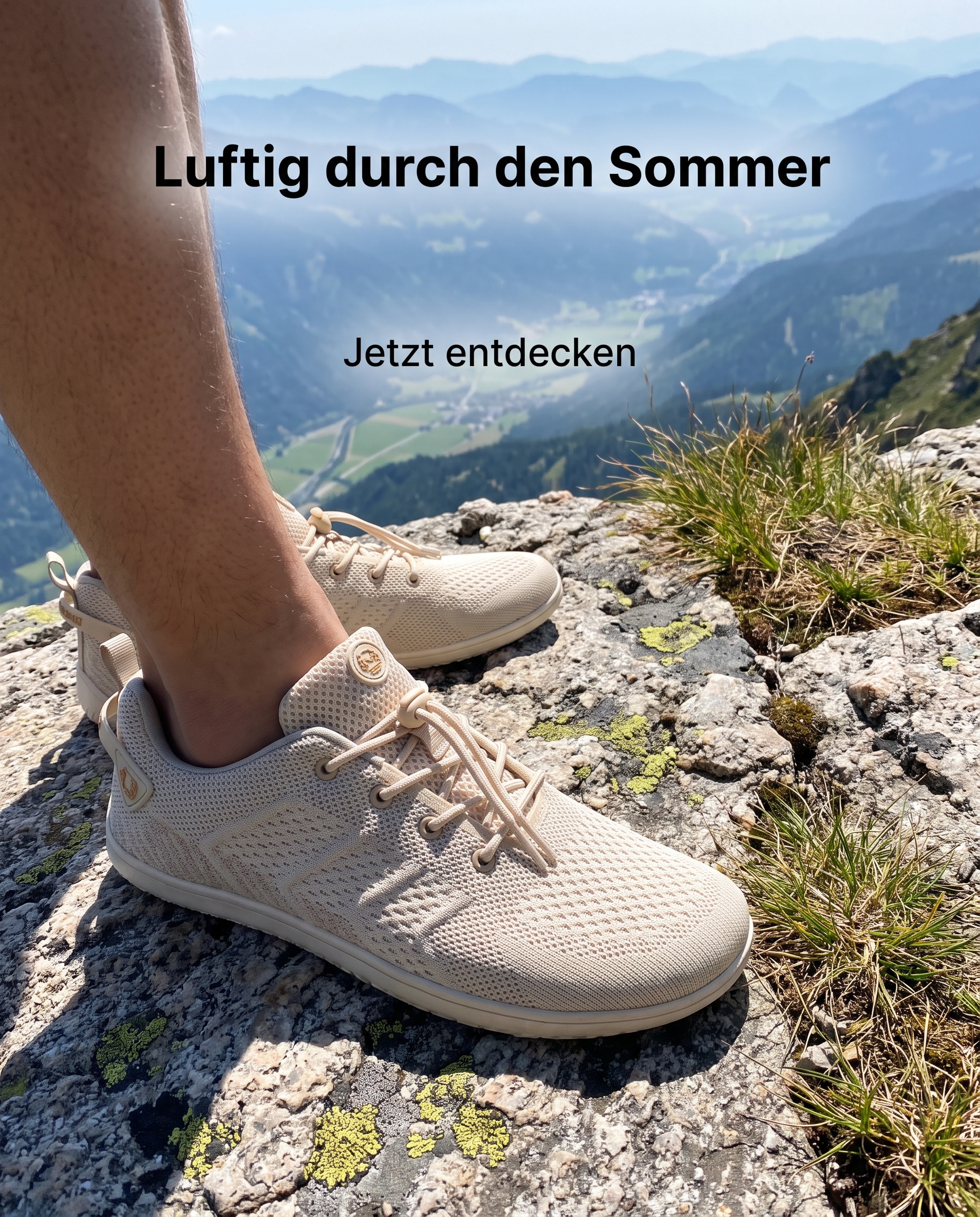 Freiluftkind Facebook ad: Der luftige Barfußsneaker für Sport & Alltag