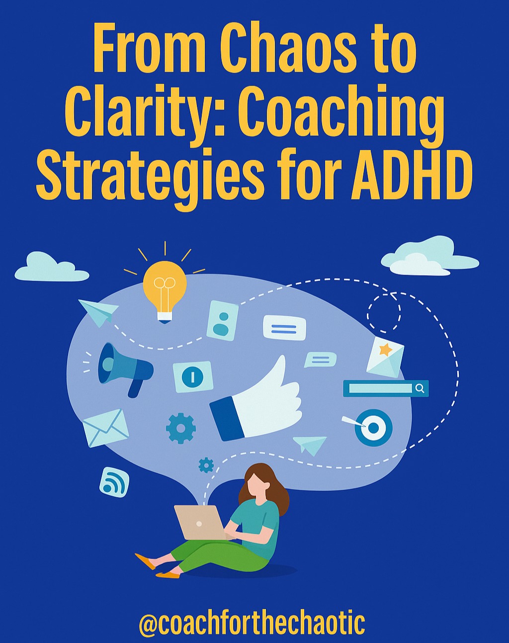 coachforthechaotic Facebook ad: Living with ADHD doesn’t mean you’re broken.