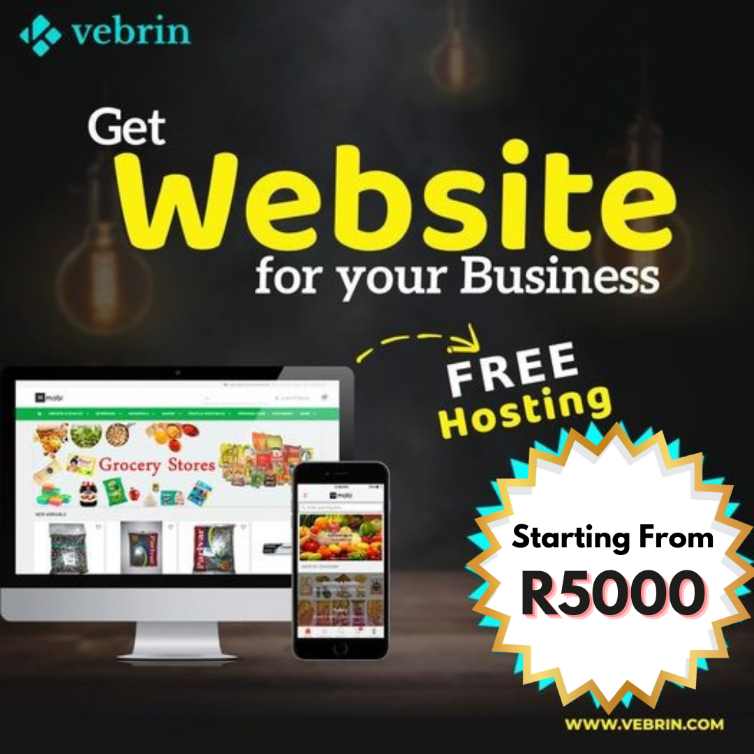 Vebrin Infotech Facebook ad: Get website for your business, starting from R5000…