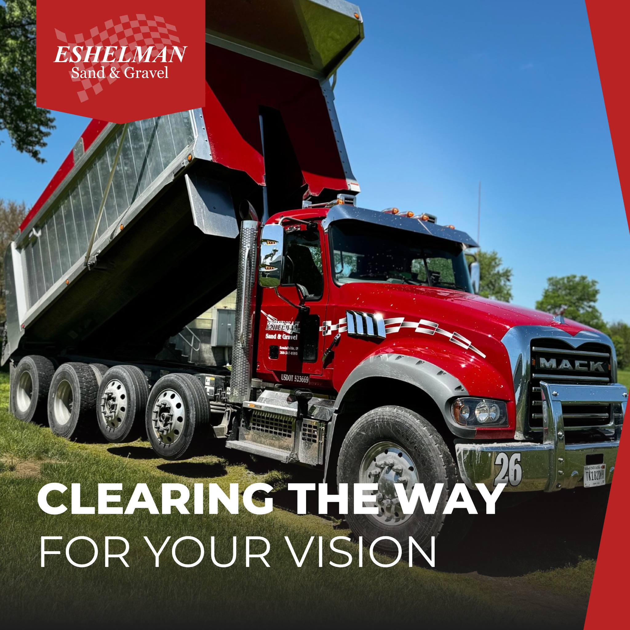 Eshelman Sand & Gravel Facebook ad: Clearing the Way for Progress: Precision Demolition and…