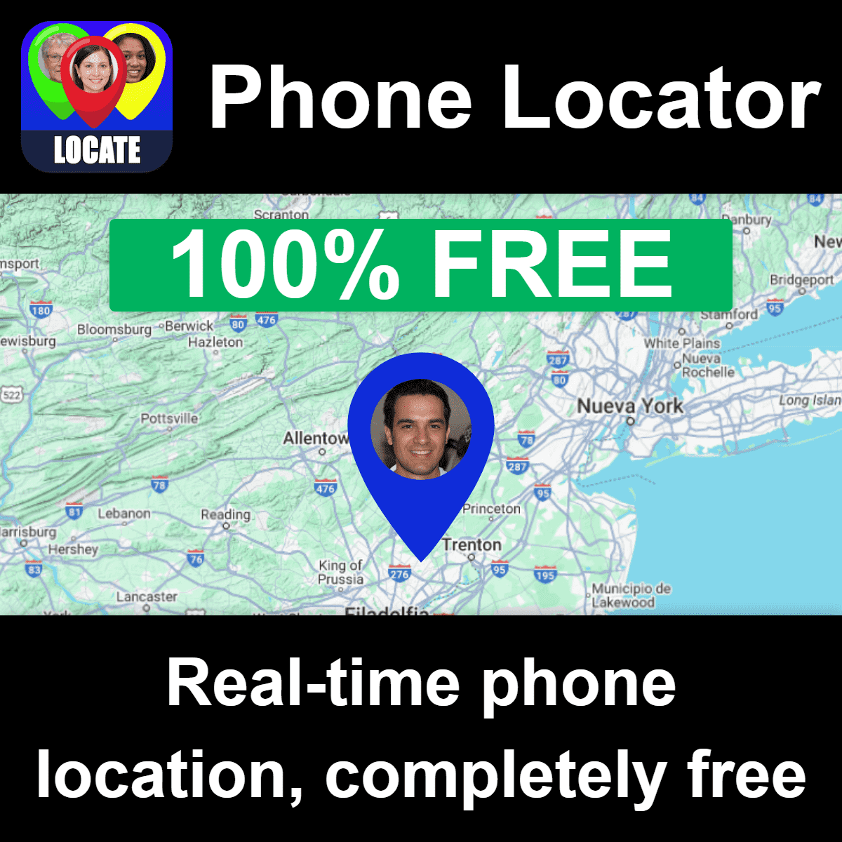가족 위치추적기: 당신의 가족을 보호하세요 Facebook ad: Free Family Phone Locator