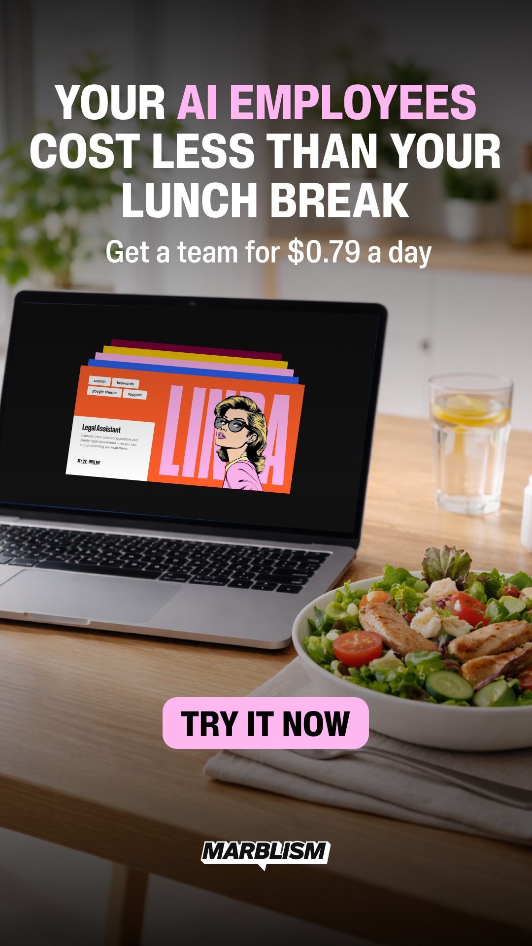 Marblism Facebook ad
