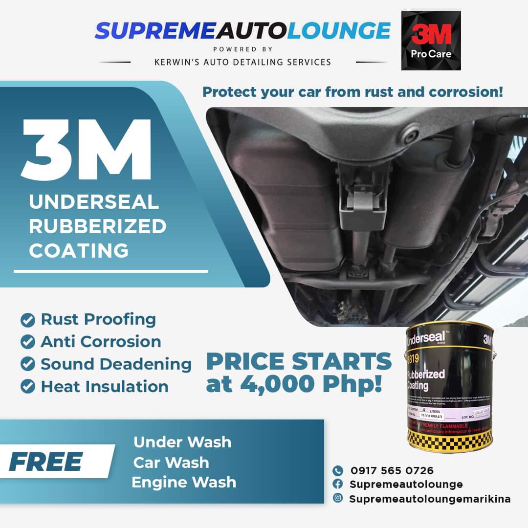 Supreme Auto Lounge Facebook ad: 3M Premium Undercoating
