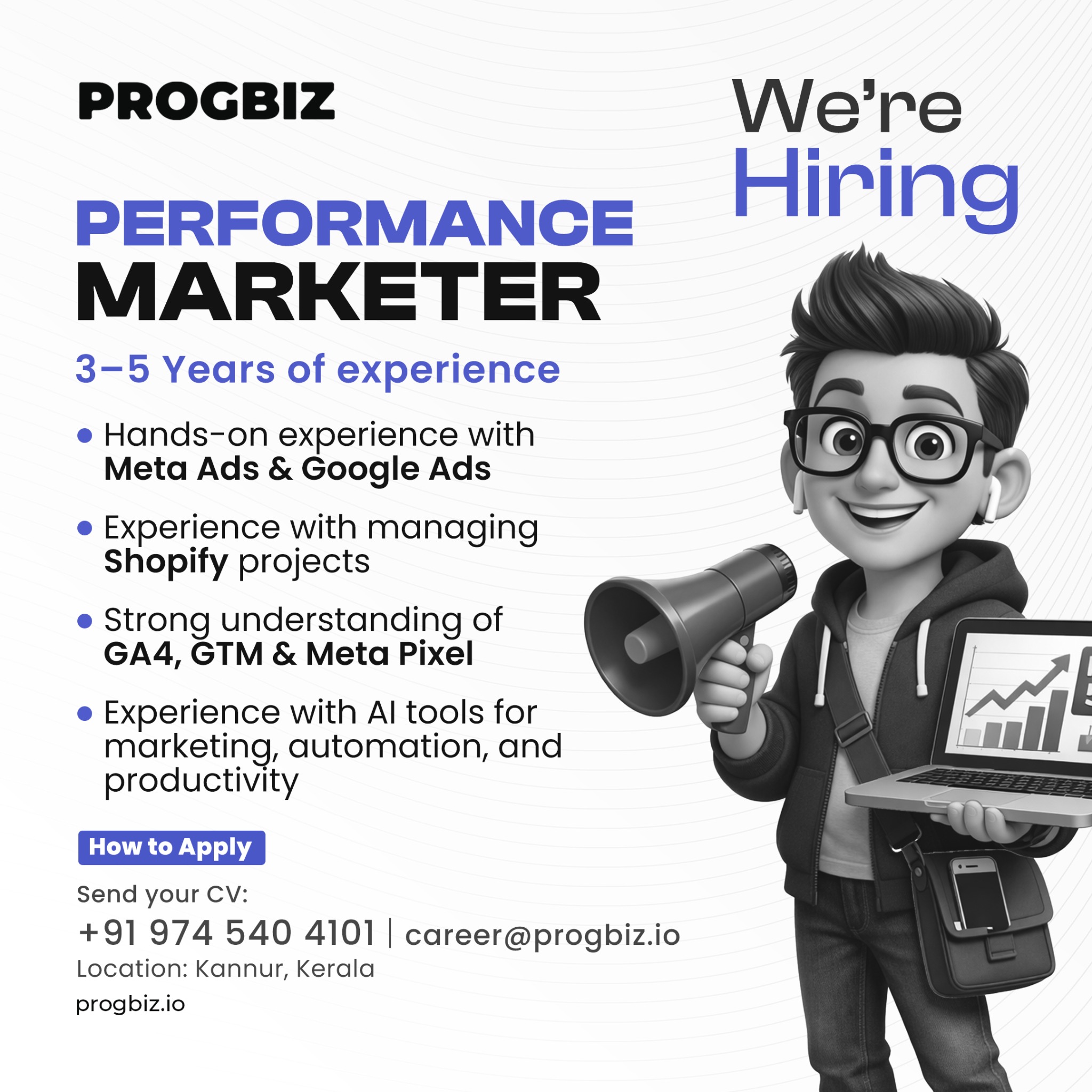 Progbiz Facebook ad: Urgent Hiring