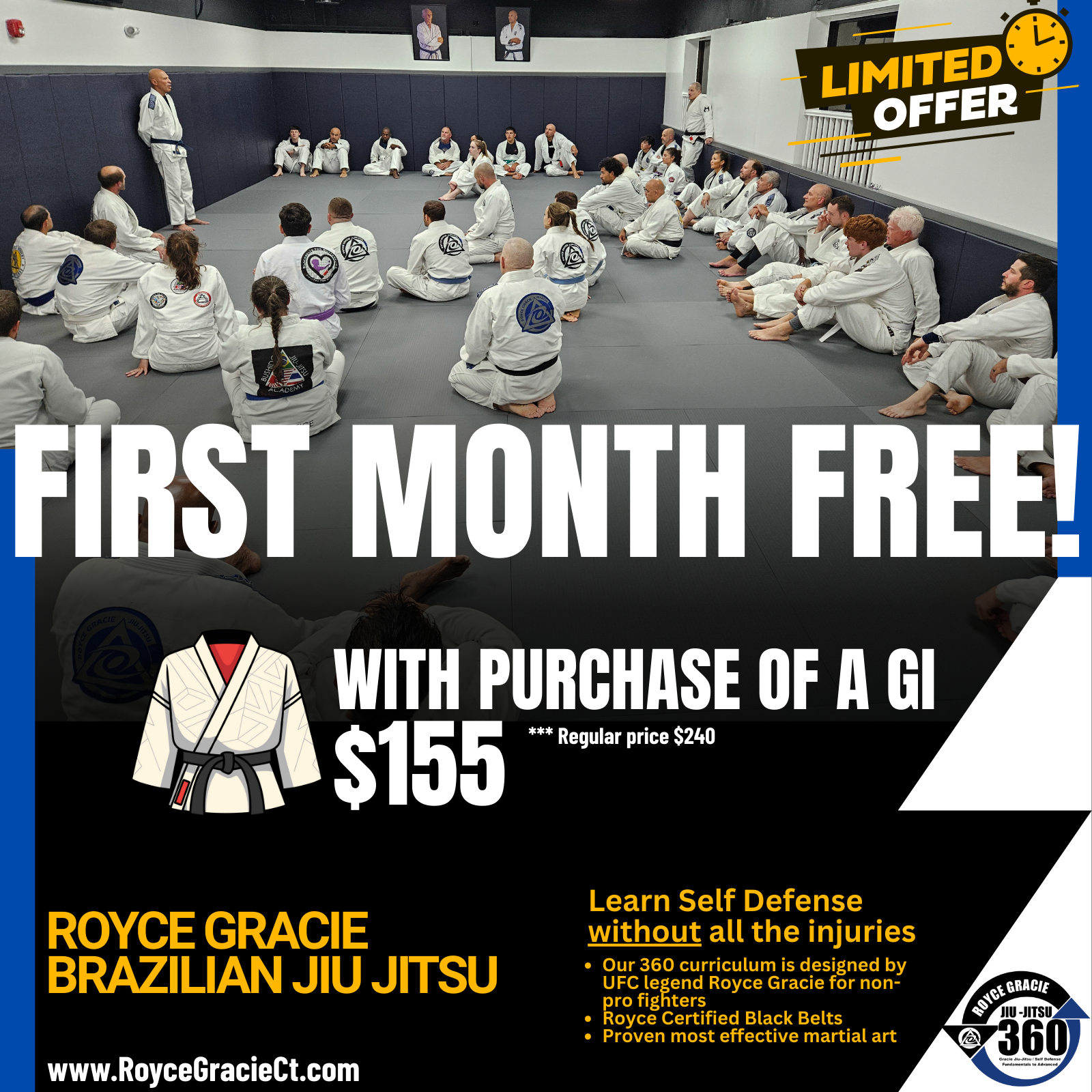 Royce Gracie Academy of Glastonbury Facebook ad