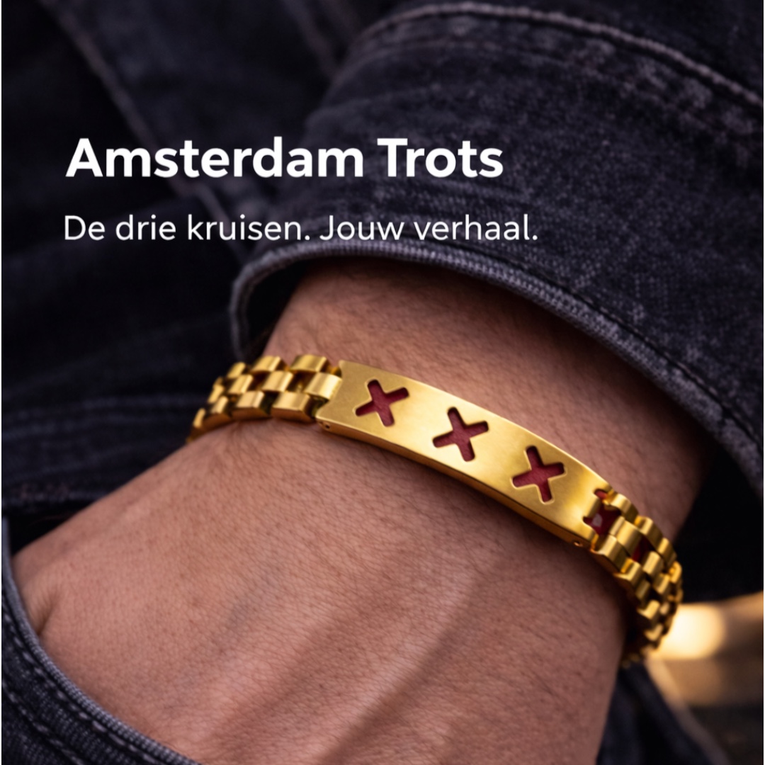 Amsterdam-sieraad Facebook ad: Stoer. Tijdloos. Amsterdam.