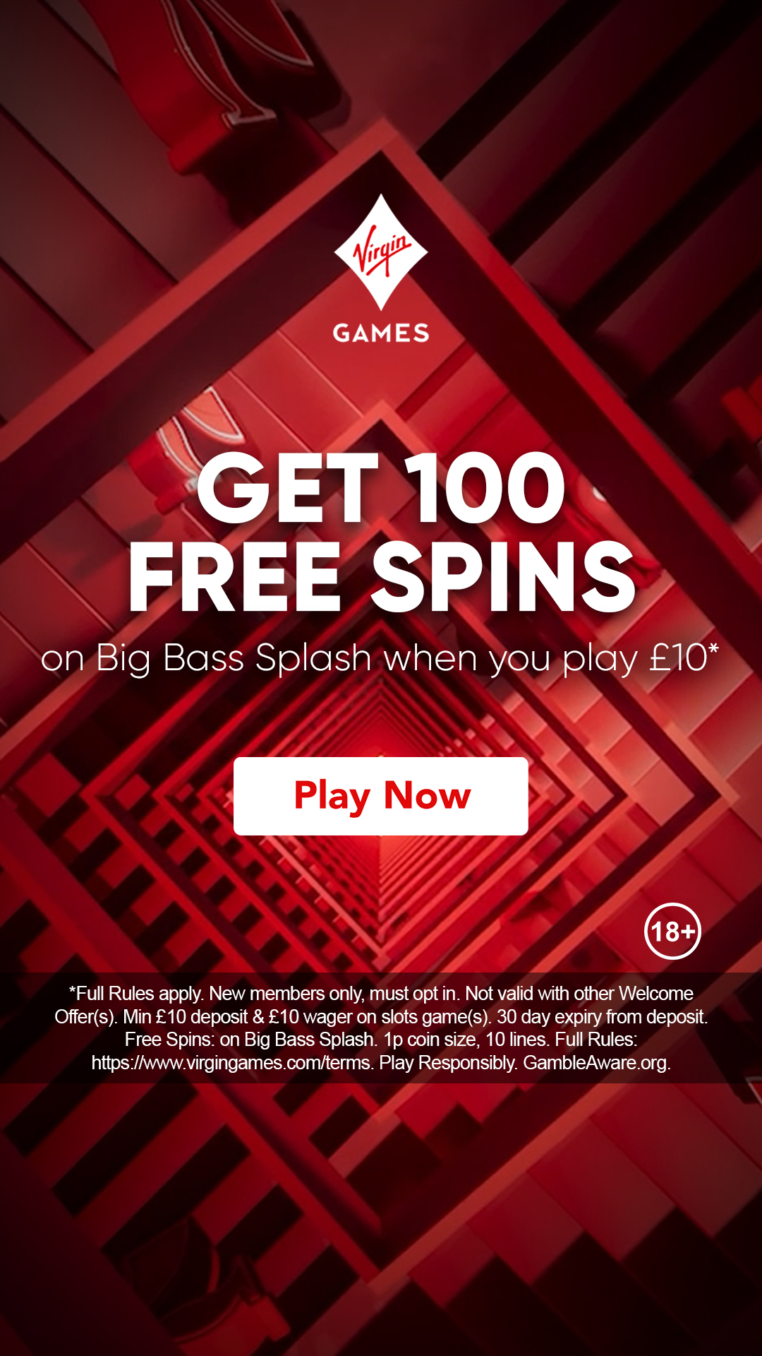 Virgin Games Facebook ad