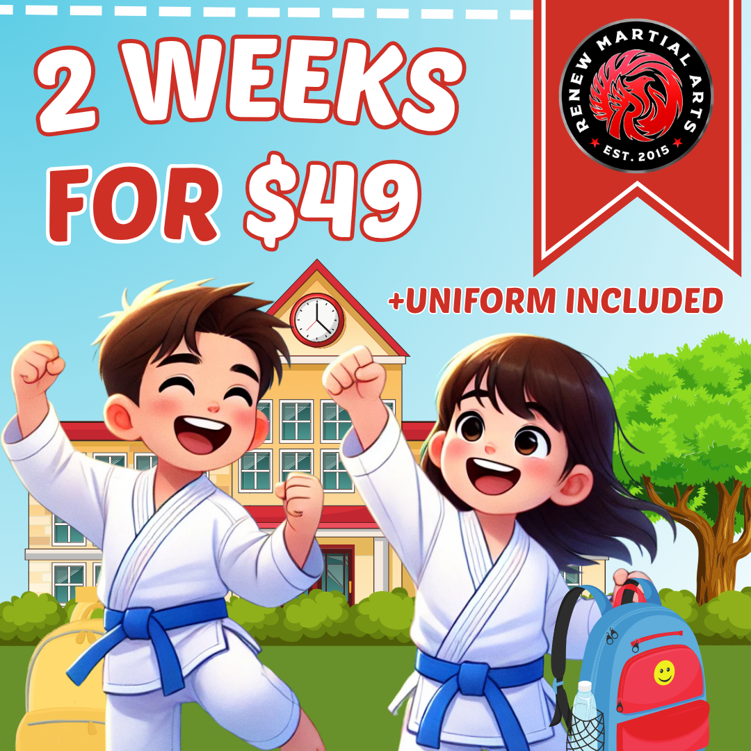 Renew Martial Arts Facebook ad from Jul 27, 2026