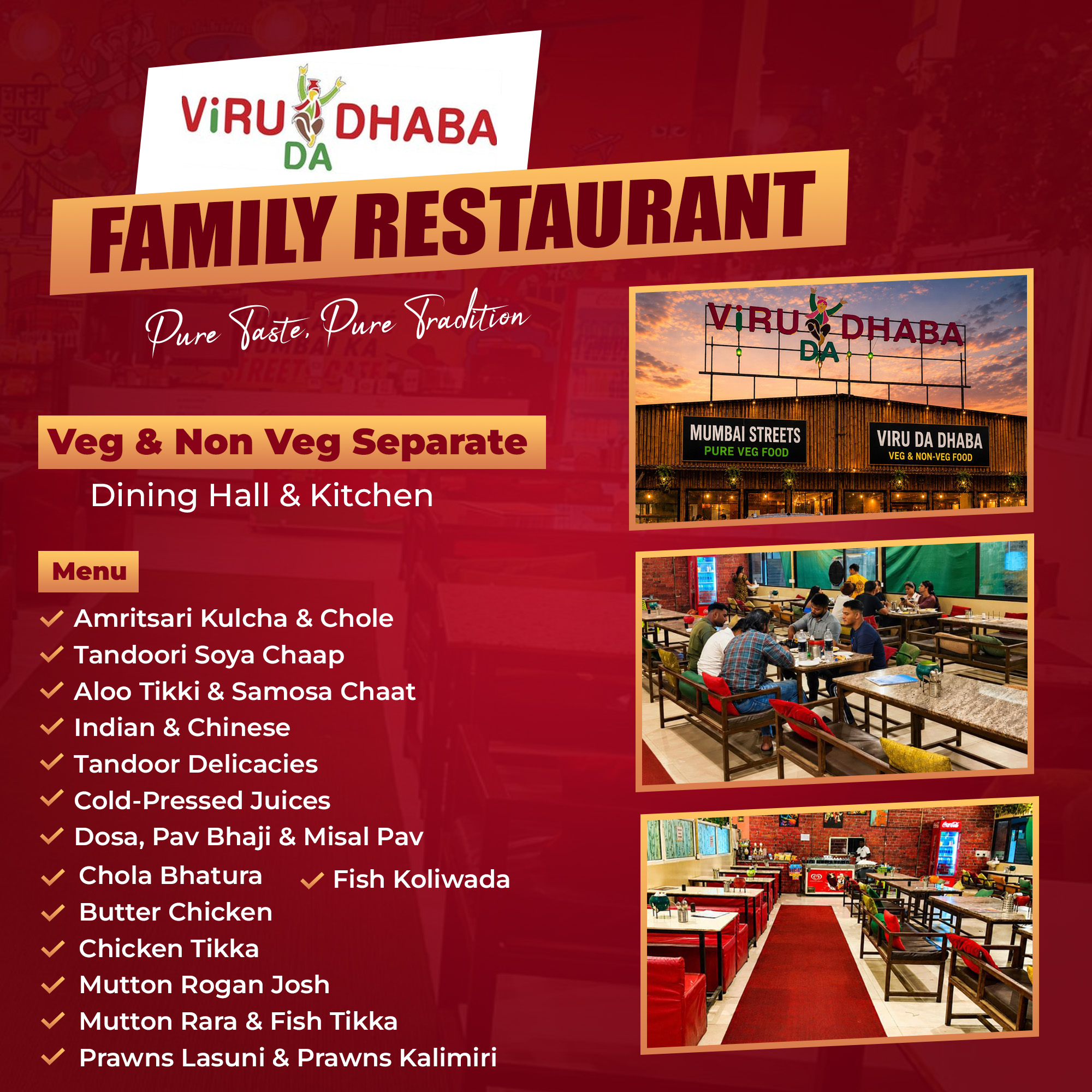 Viru da dhaba Family Restaurant & Banquet hall Facebook ad: Igatpuri: VIRU DHABA DA, Family Restaurant