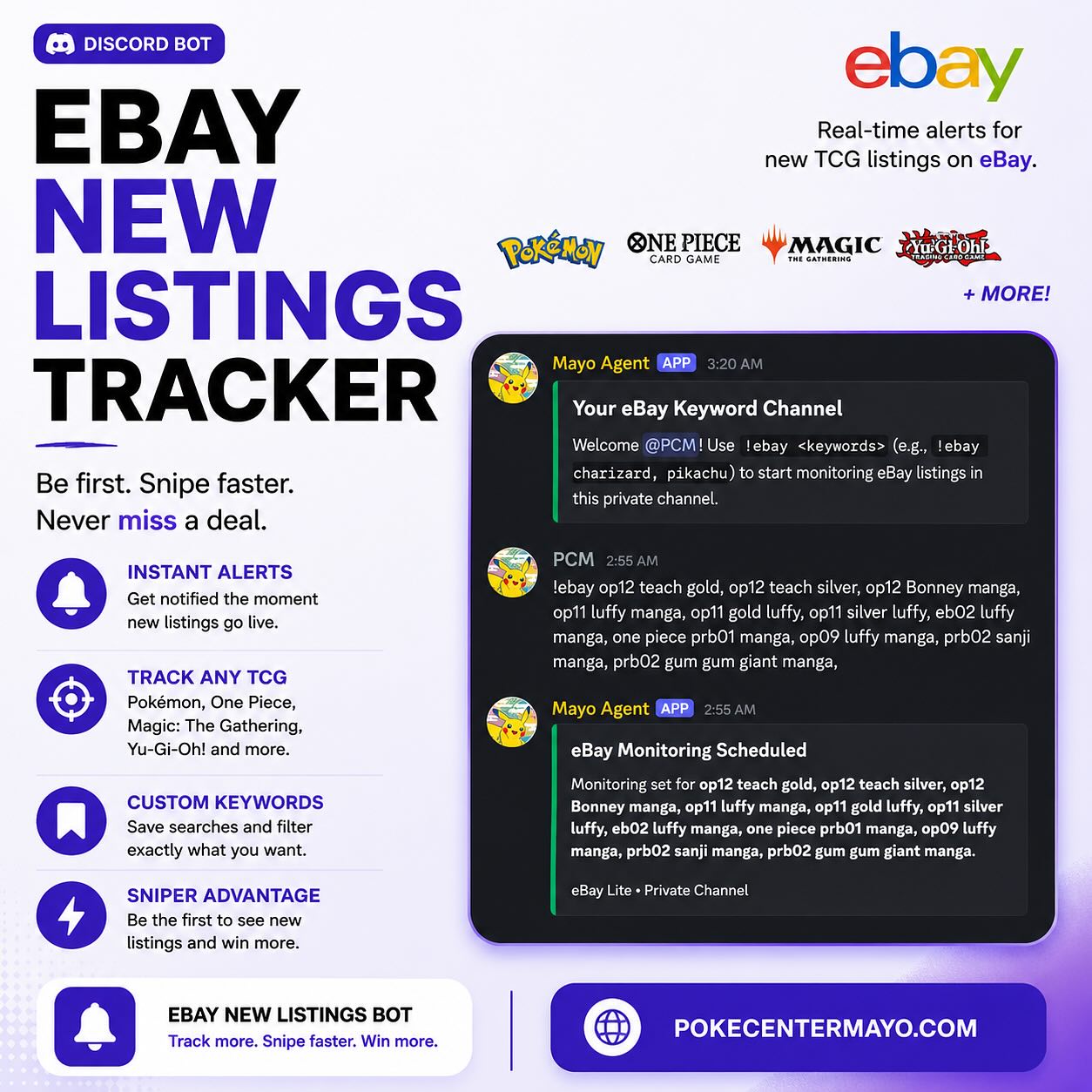 Pokemayo: Advanced TCG Tools Facebook ad: Pokecenter Mayo, Join the Server
