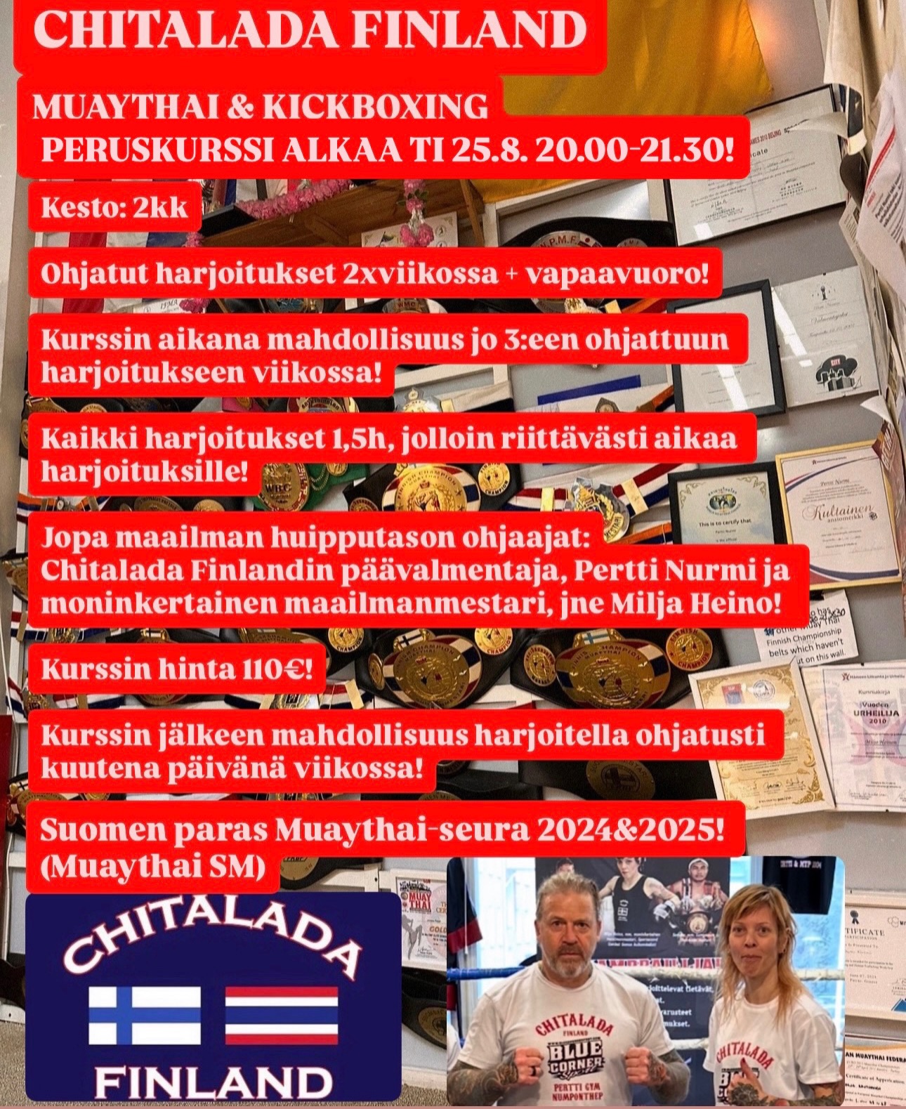 Chitalada Facebook ad: CHITALADAN UUDET PERUSKURSSIT ALKAVAT ELOKUUSSA!